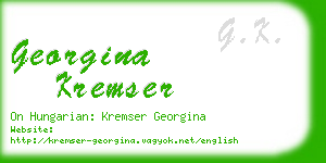 georgina kremser business card